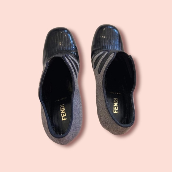 Fendi Leather and Wool Pumps - Picture 4 of 10